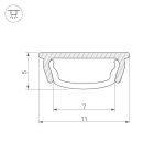Профиль Arlight ARH-BENT-W11-2000 ANOD 023592