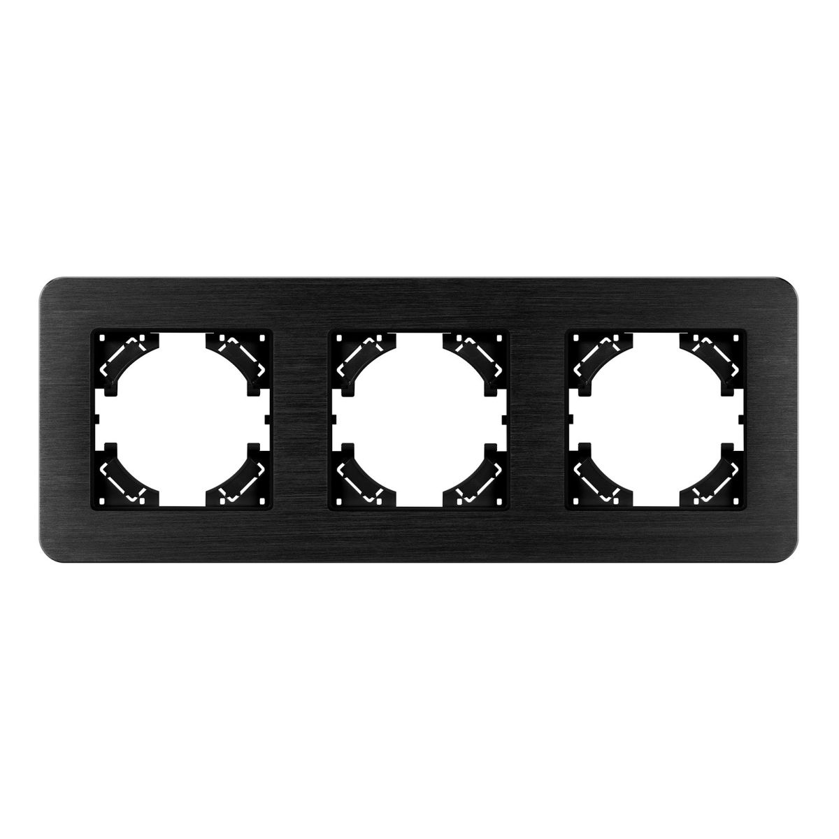 Рамка на 3 поста алюминиевая Arlight FRM-AKIRY-AL-3-BK 049729 Рамка на 3 поста алюминиевая Arlight FRM-AKIRY-AL-3-BK 049729