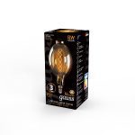 Лампа светодиодная филаментная Gauss E27 8W 2400K золотая 152802008