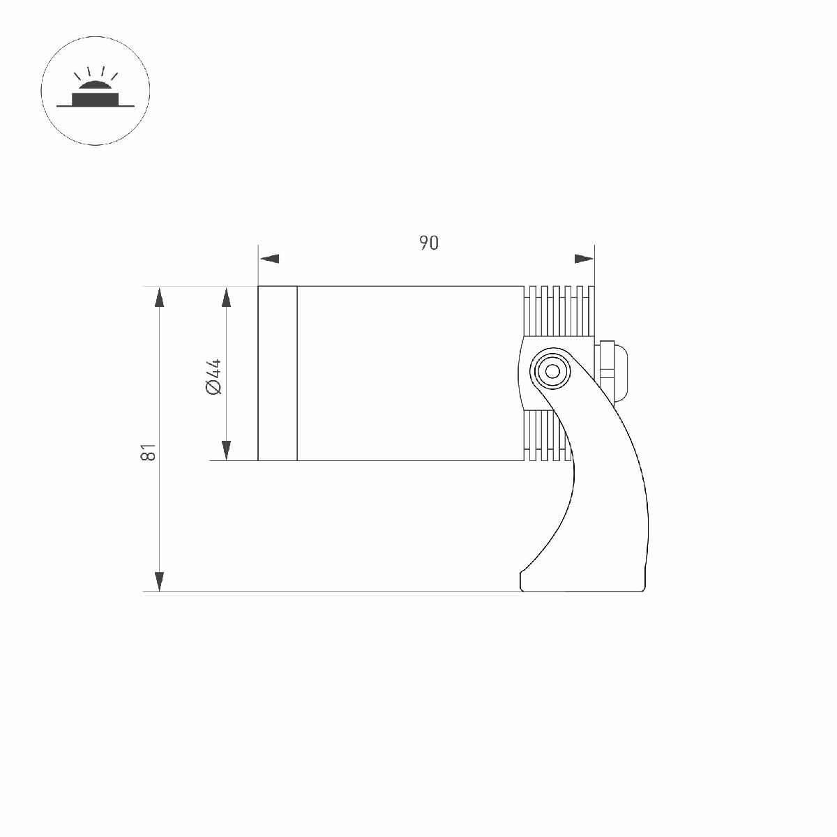 Прожектор Arlight KT-WATER-R44-8W Warm3000 047733 Прожектор Arlight KT-WATER-R44-8W Warm3000 047733