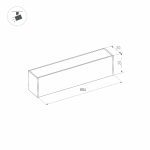 Трековый магнитный светильник Arlight MAG-FLAT-25-L800-24W Warm3000 (BK, 100 deg, 24V, DALI) 046337