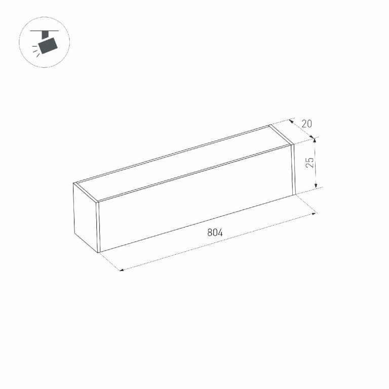 Трековый магнитный светильник Arlight MAG-FLAT-25-L800-24W Warm3000 (BK, 100 deg, 24V, DALI) 046337
