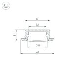 Профиль Arlight LINE-2308-F-2000 ANOD GOLD 039989