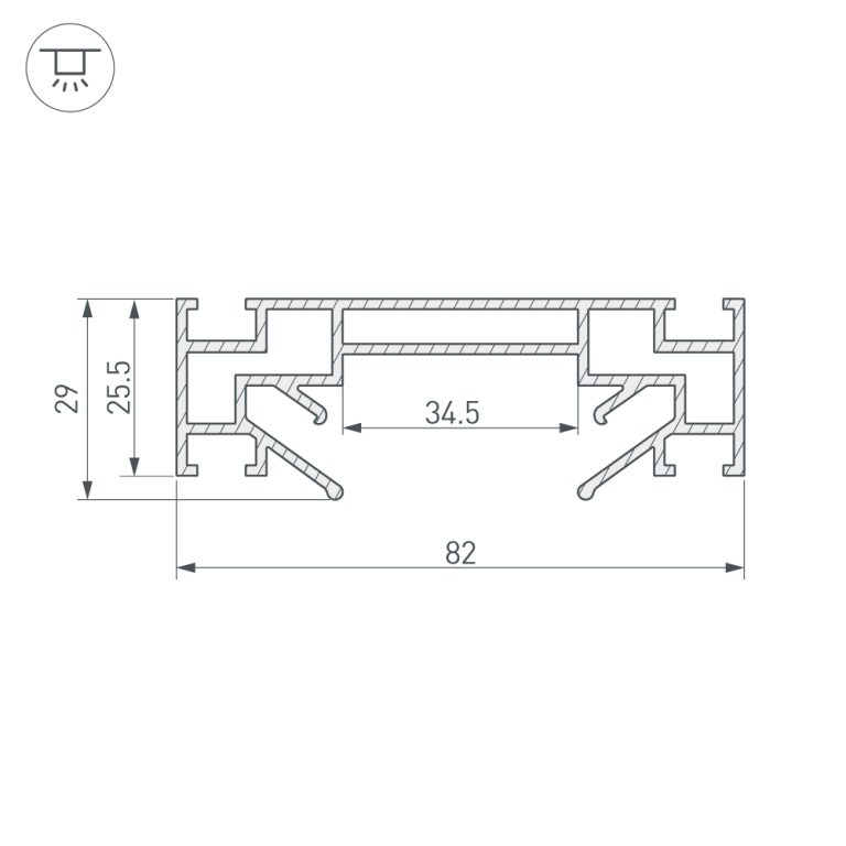 Профиль-держатель Arlight LGD-STRETCH-2TR-2000 040059
