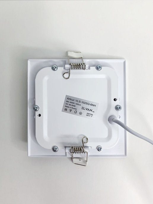 Встраиваемый светильник Elvan VLS-102SQ-6W-NH-Wh Встраиваемый светильник Elvan VLS-102SQ-6W-NH-Wh
