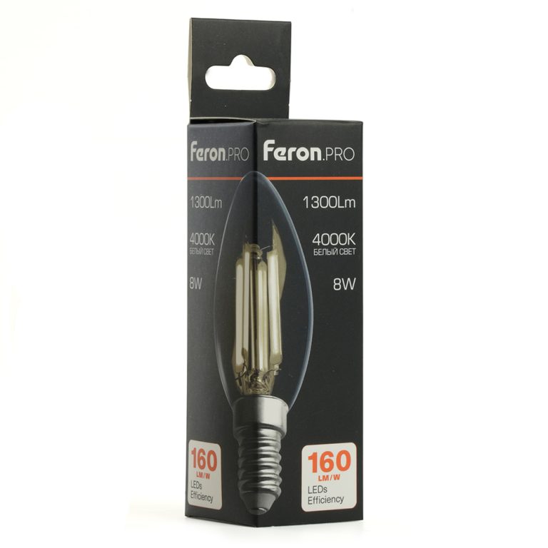 Светодиодная лампа Feron LB-1208 E14 8W 4000K 51248