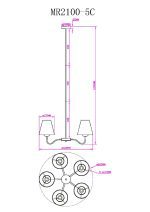 Люстра на штанге Myfar Charlotte MR2100-5C