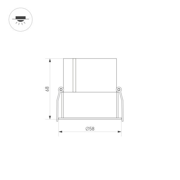 Встраиваемый светильник Arlight MS-Atlas-Built-R58-10W Day4000 033651 Встраиваемый светильник Arlight MS-Atlas-Built-R58-10W Day4000 033651