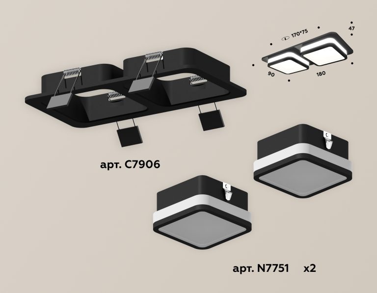 Встраиваемый светильник Ambrella Light Techno XC7906012 (C7906, N7751)