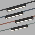 Трековый однофазный светильник Denkirs Belty linear DK5674-BK