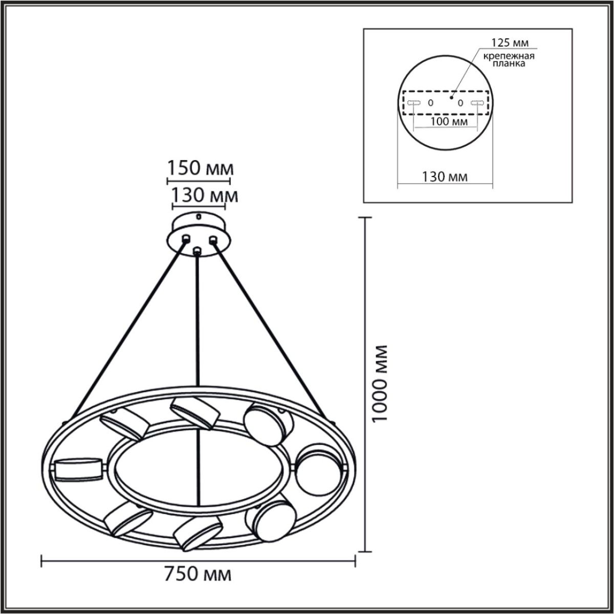 Подвесная люстра Lumion Moderni Torina 8340/8 Подвесная люстра Lumion Moderni Torina 8340/8