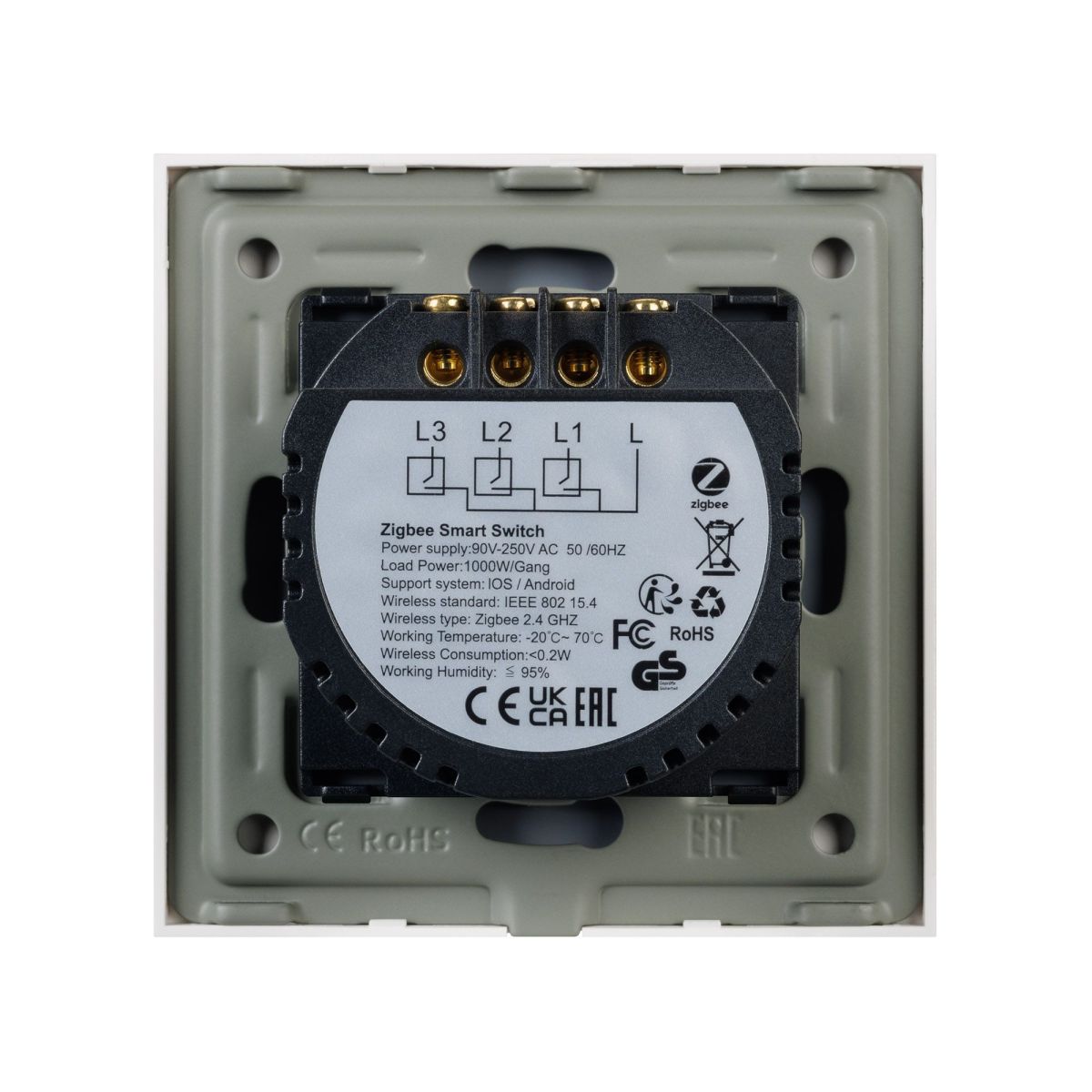 Выключатель сенсорный Arlight SWT-OMALI-S03-ZB-GD (250V, 10A, Zigbee) 050048 Выключатель сенсорный Arlight SWT-OMALI-S03-ZB-GD (250V, 10A, Zigbee) 050048