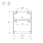 Алюминиевый профиль Arlight SL-ARC-5060-D1500-A90 White (дуга 1 из 4) 032698
