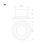 Встраиваемый светильник Arlight MS-DROP-BUILT-R84-8W Warm2700 054694