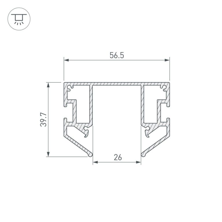 Профиль-держатель Arlight MAG-STRETCH-25-2000 (5LN) 056188