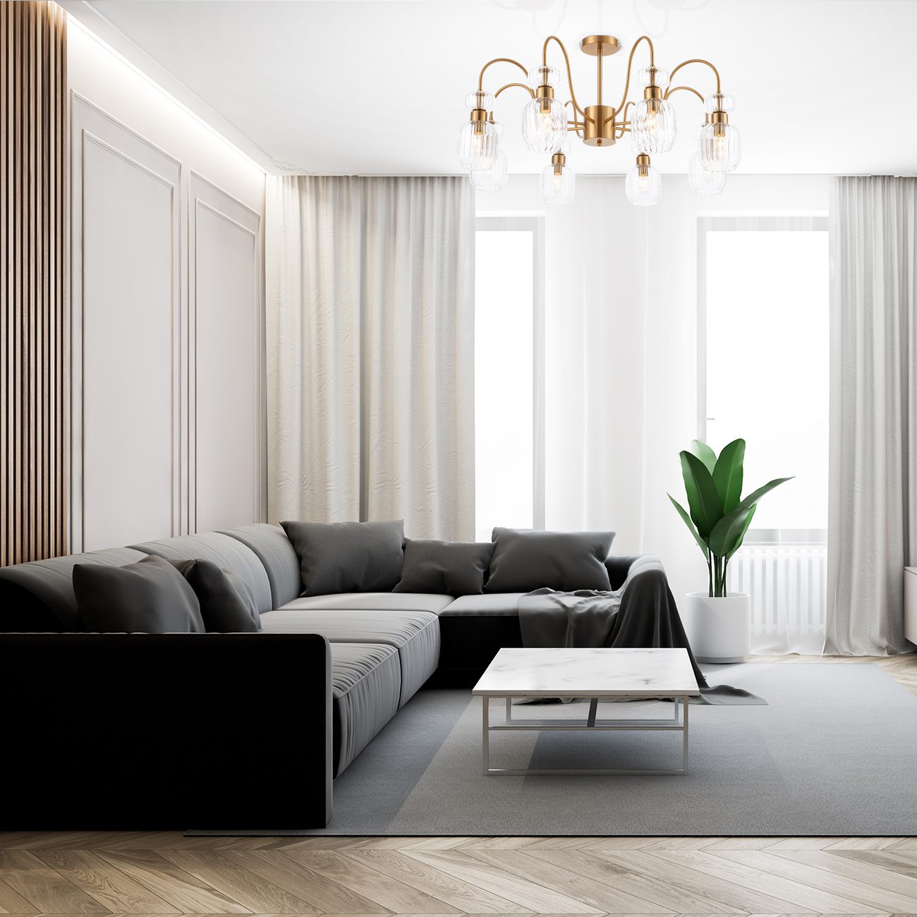 Люстра на штанге Escada Gloss 1141/8PL Clear Люстра на штанге Escada Gloss 1141/8PL Clear