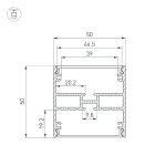 Алюминиевый профиль Arlight LINE-5050-DUAL-2000 ANOD 045654