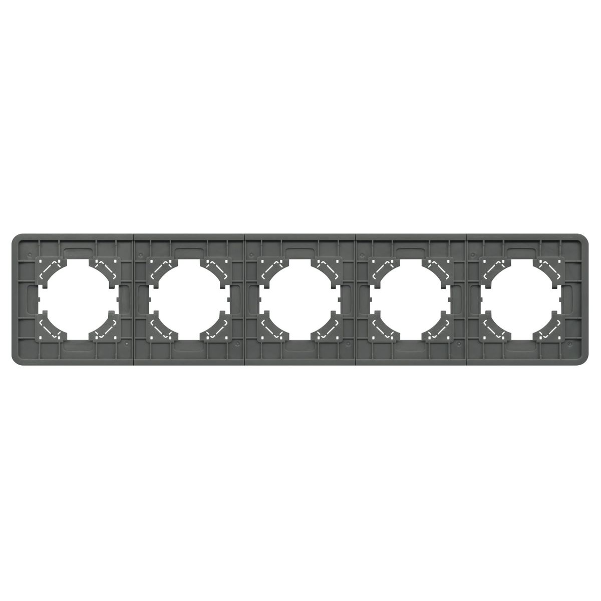 Рамка на 5 постов стеклянная Arlight FRM-OMALI-GS-5-GR 049706 Рамка на 5 постов стеклянная Arlight FRM-OMALI-GS-5-GR 049706