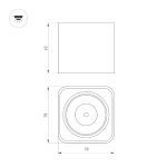 Накладной светильник Arlight SP-DICE-S78x78-10W Day4000 (WH, 24 deg, 230V) 046634