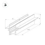 Шинопровод встраиваемый Arlight MAG-TRACK-2538-FDW-3000 046286
