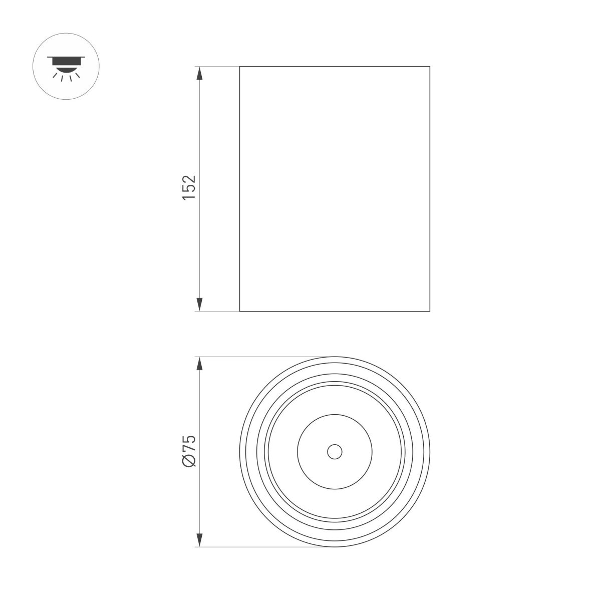 Накладной светильник Arlight SP-SALT-R75-15W Day4000 (WH-BK, 40 deg, 230V) 057318 Накладной светильник Arlight SP-SALT-R75-15W Day4000 (WH-BK, 40 deg, 230V) 057318
