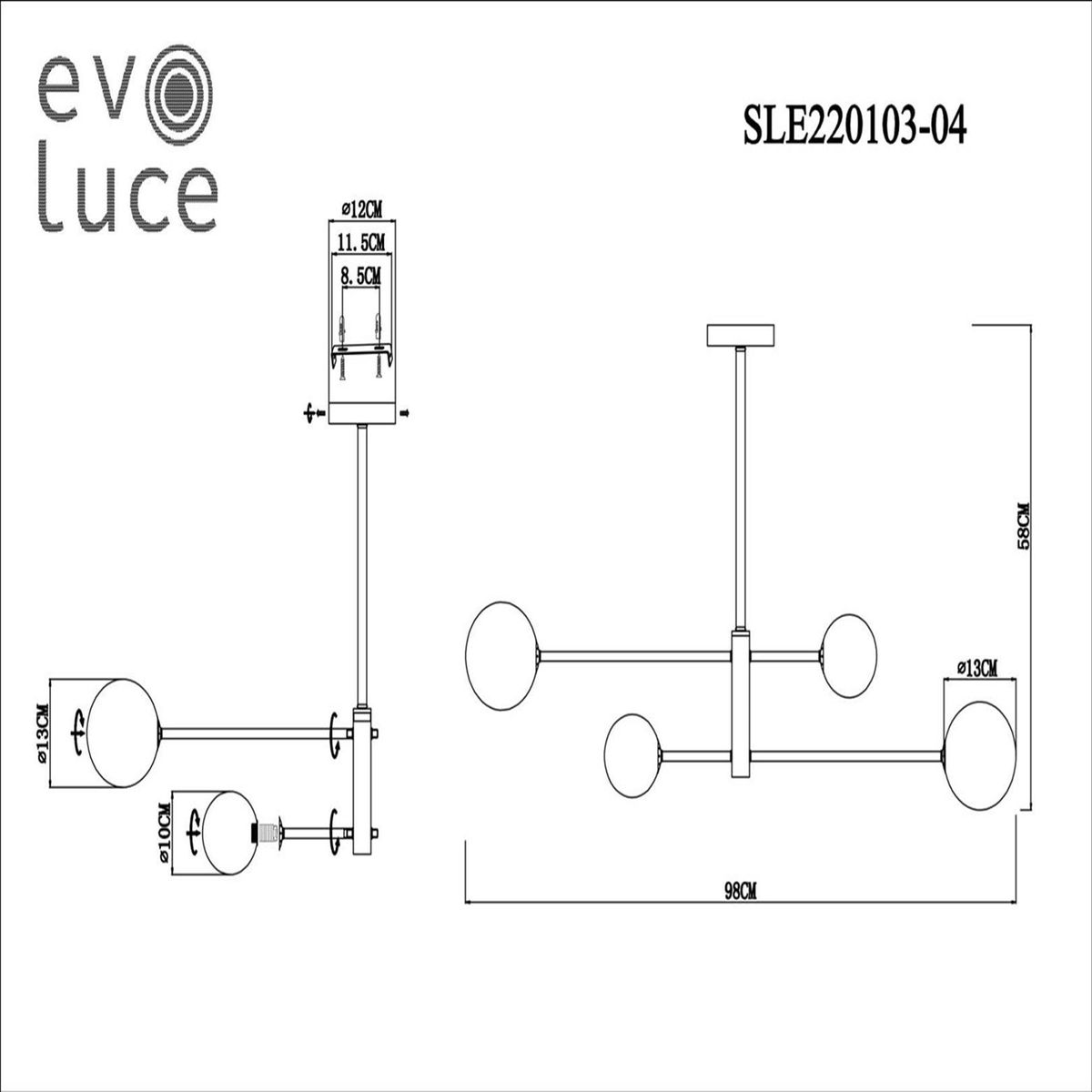 Подвесная люстра Evoluce Arcola SLE220103-04 Подвесная люстра Evoluce Arcola SLE220103-04