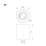 Накладной светильник Arlight SP-ACENTO-R95-10W Day4000 (BK, 20-45 deg, 230V) 055737