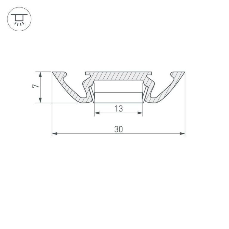 Профиль Arlight PHS-A-2000 ANOD 013215