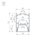 Профиль Arlight IP-LINE-5475-2000 ANOD (Алюминий) 055136