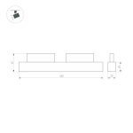 Трековый магнитный светильник Arlight MAG-ORIENT-FLAT-L465-16W Day4000-MIX (BK, 100 deg, 48V, TUYA) 048189(1)