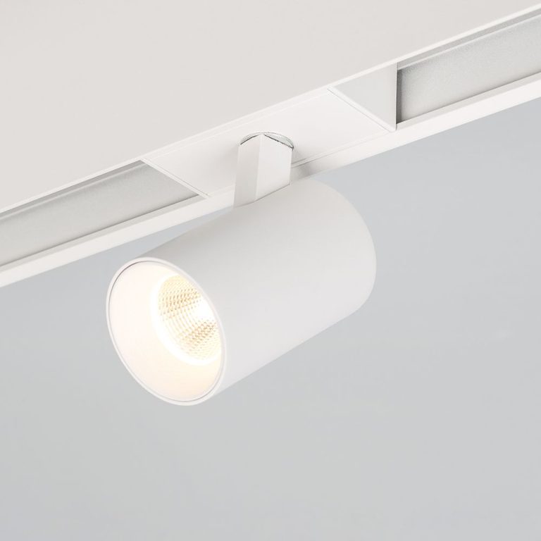 Трековый магнитный светильник Arlight MAG-SPOT-45-R85-7W Warm3000 (WH, 24 deg, 24V, DALI) 046586