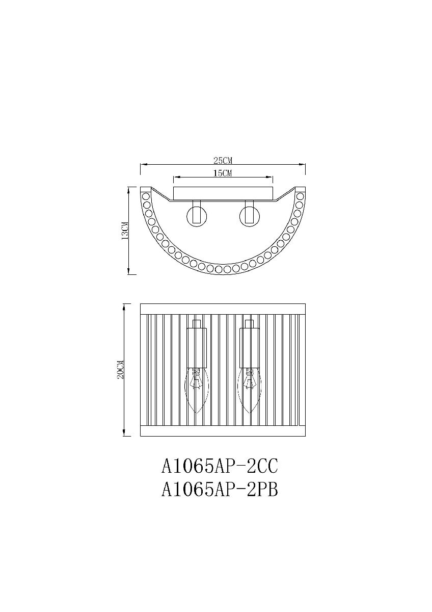Настенный светильник Arte Lamp Anetta A1065AP-2CC Настенный светильник Arte Lamp Anetta A1065AP-2CC