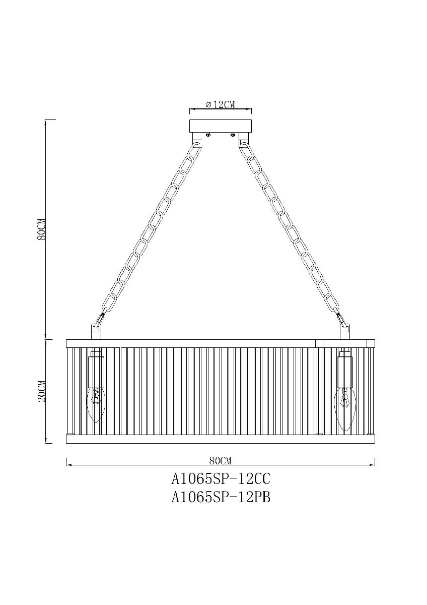 Подвесная люстра Arte Lamp Anetta A1065SP-12CC Подвесная люстра Arte Lamp Anetta A1065SP-12CC