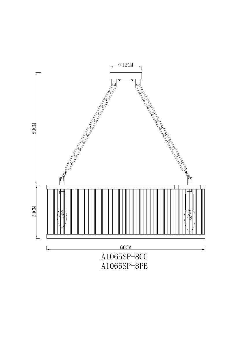Подвесная люстра Arte Lamp Anetta A1065SP-8PB Подвесная люстра Arte Lamp Anetta A1065SP-8PB