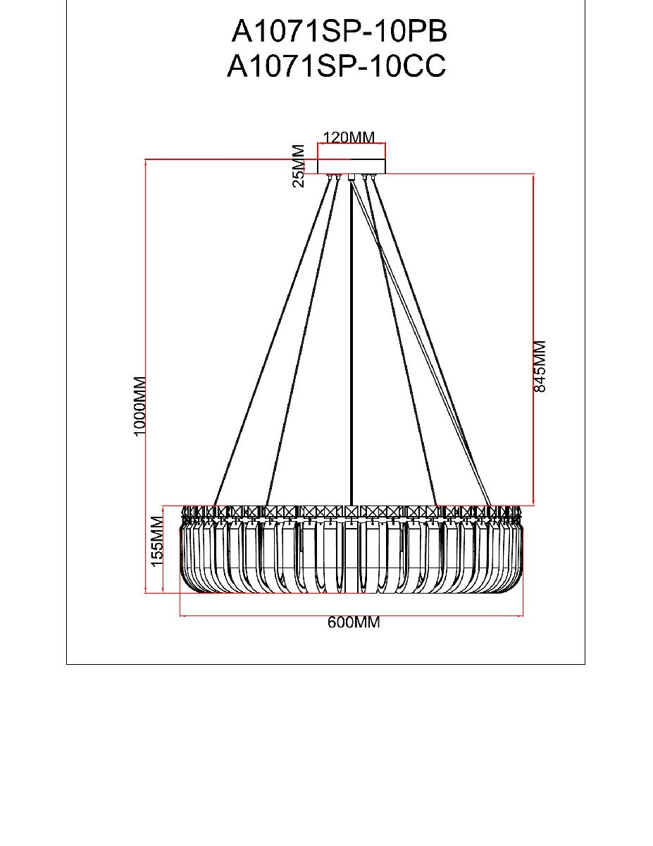 Подвесная люстра Arte Lamp Mayotte A1071SP-10PB Подвесная люстра Arte Lamp Mayotte A1071SP-10PB
