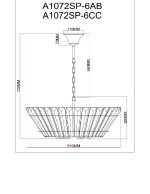 Подвесная люстра Arte Lamp Florizel A1072SP-6AB