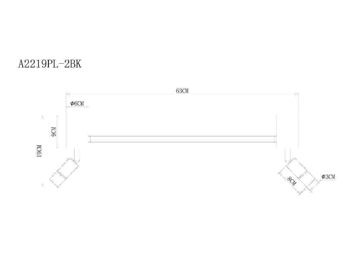 Спот Arte Lamp A2219PL-2BK Спот Arte Lamp A2219PL-2BK