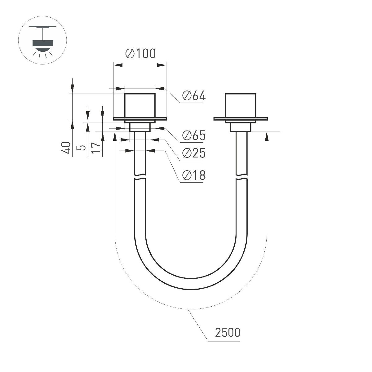 Подвесной светильник Arlight SP-TROPIC-BUILT-TRIMLESS-R18-L2500-36W Day4000 (BK, 360 deg, 230V) 043375 Подвесной светильник Arlight SP-TROPIC-BUILT-TRIMLESS-R18-L2500-36W Day4000 (BK, 360 deg, 230V) 043375