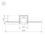 Профиль Arlight FANTOM-BENT-W12-TOP-2000 ANOD 040327