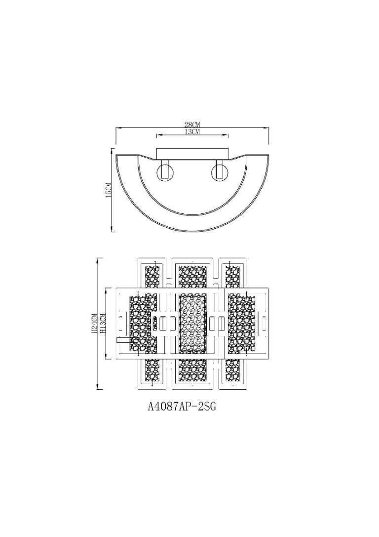 Настенный светильник Arte Lamp Blake A4087AP-2SG