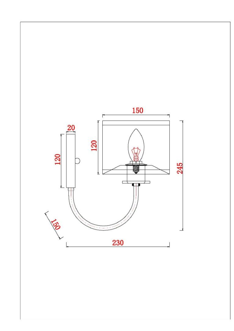 Бра Arte Lamp Attore A4092AP-1CC