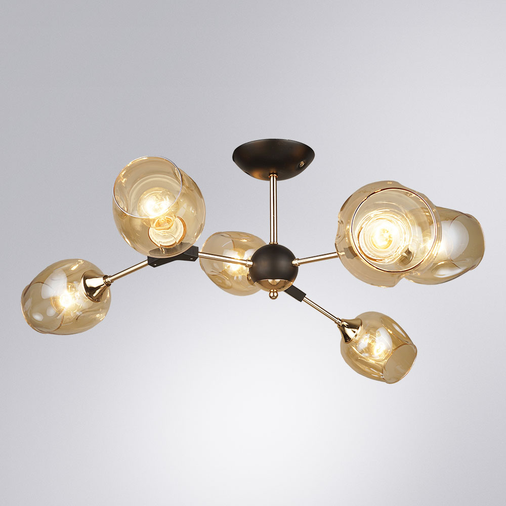 Люстра на штанге Arte Lamp Seppia A4211PL-6BK Люстра на штанге Arte Lamp Seppia A4211PL-6BK