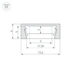 Алюминиевый профиль Arlight Arlight MIC-M-3000 ANOD 044542