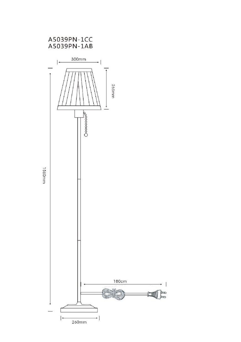 Торшер Arte Lamp Marriot A5039PN-1AB