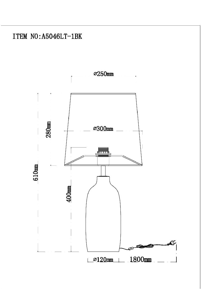 Настольная лампа Arte Lamp Rukbat A5046LT-1BK Настольная лампа Arte Lamp Rukbat A5046LT-1BK