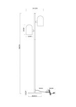 Торшер Arte Lamp Cassel A5454PN-2PB