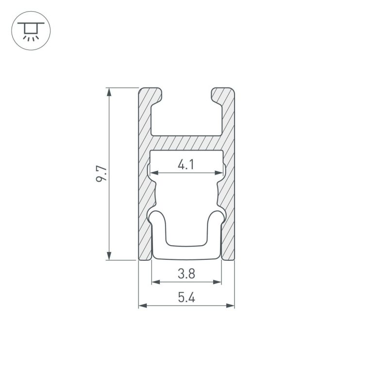 Алюминиевый профиль Arlight ARH-Micro-0510-2000 Anod 036385