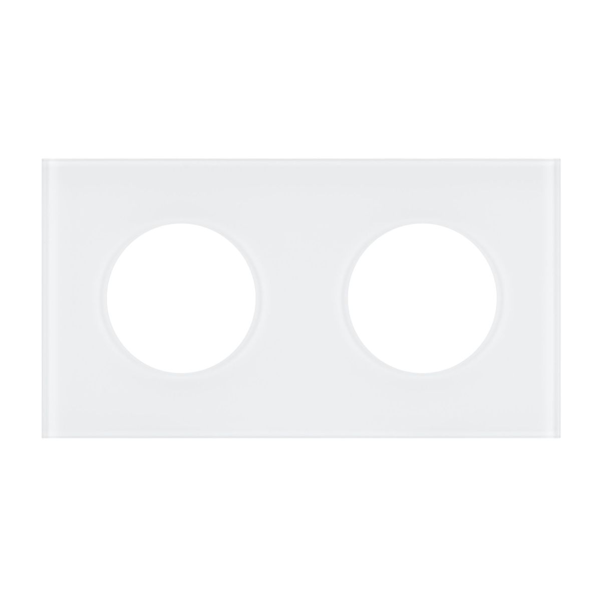 Рамка стеклянная на 2 поста Arlight FRM-GLARE-GC-2-WH 043835 Рамка стеклянная на 2 поста Arlight FRM-GLARE-GC-2-WH 043835