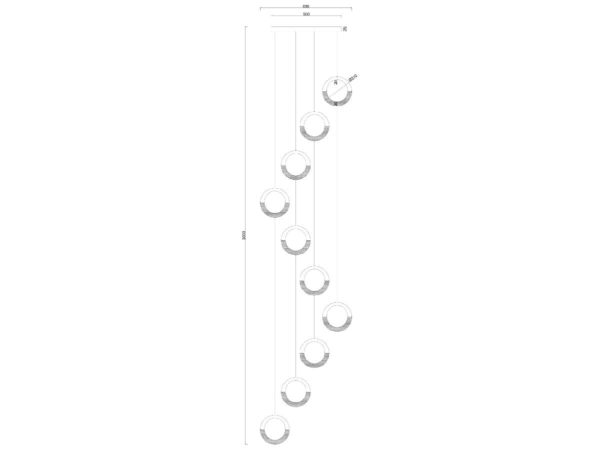 Каскадная люстра Arte Lamp Montana A7777SP-10GO Каскадная люстра Arte Lamp Montana A7777SP-10GO