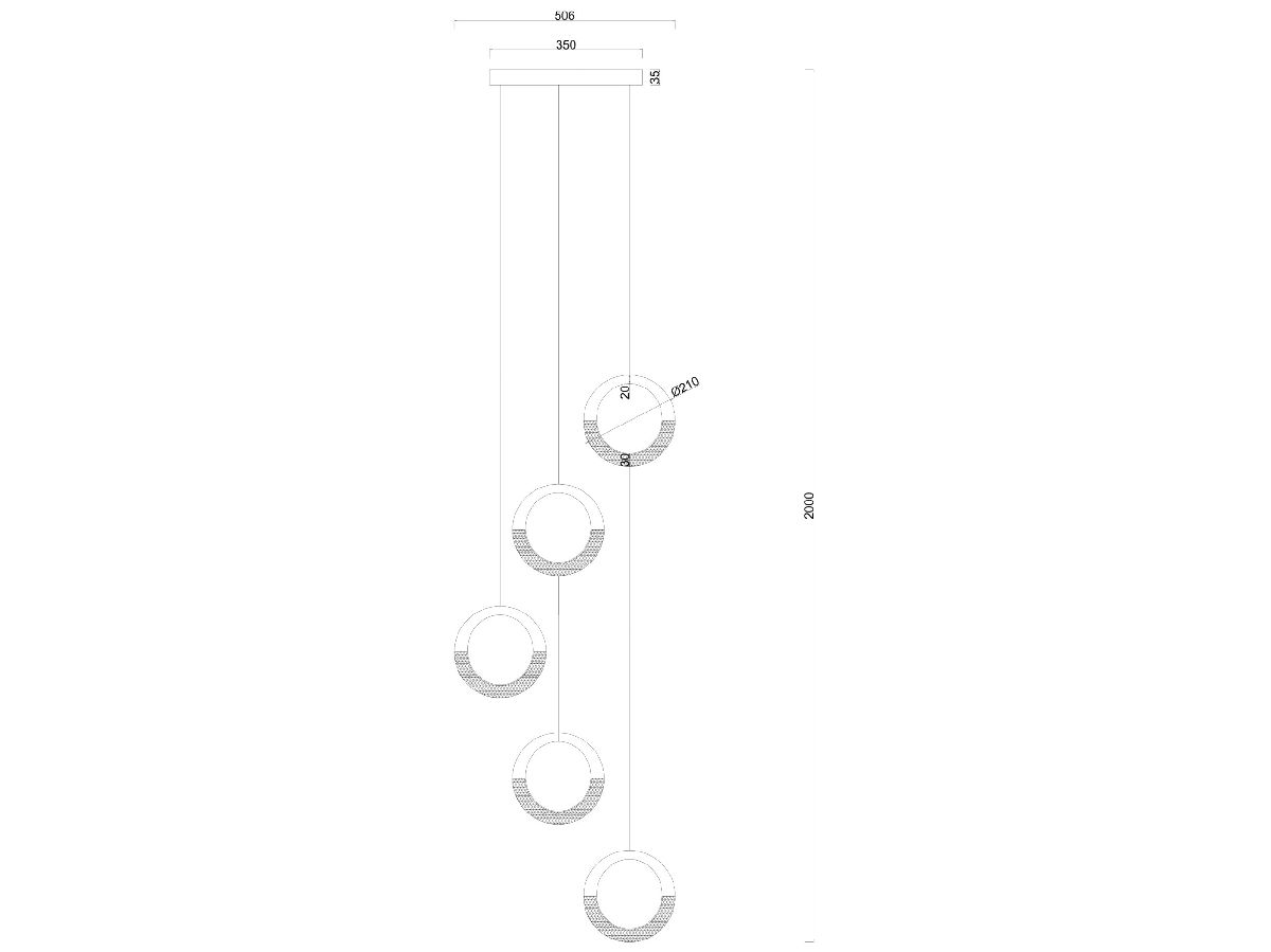 Каскадная люстра Arte Lamp Montana A7777SP-5GO Каскадная люстра Arte Lamp Montana A7777SP-5GO